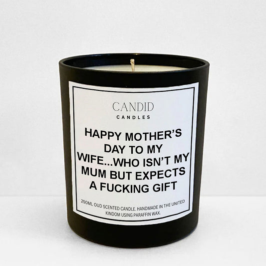 Happy Mother's Day To My Wife Funny Scented Candle
